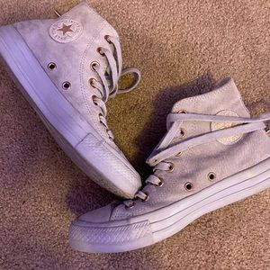 Silver High Top Converse